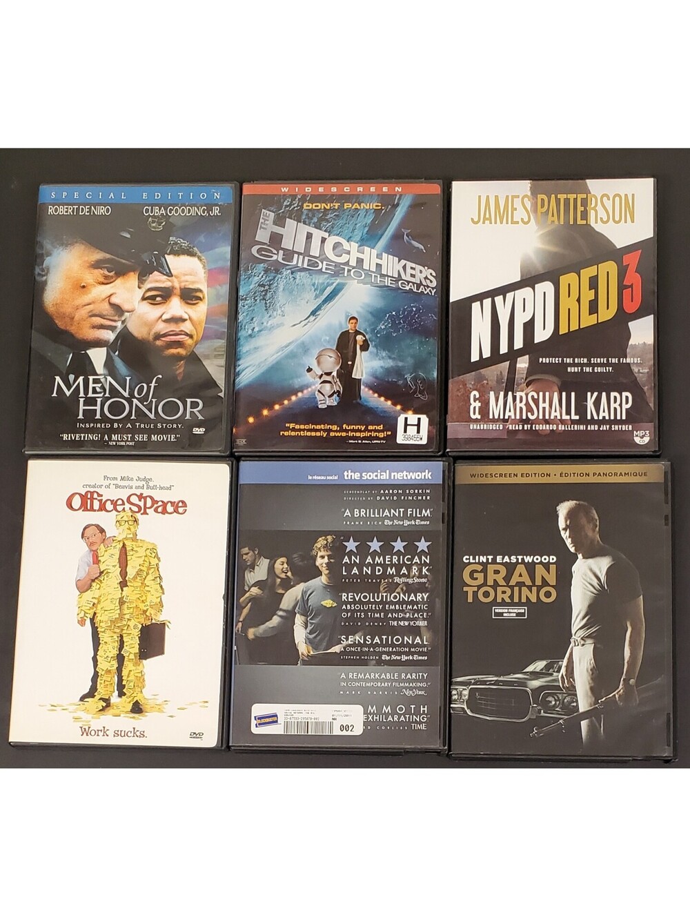 VG DVD Movie Collection: Men of Honor, The Hitchhiker's Guide to the Galaxy+